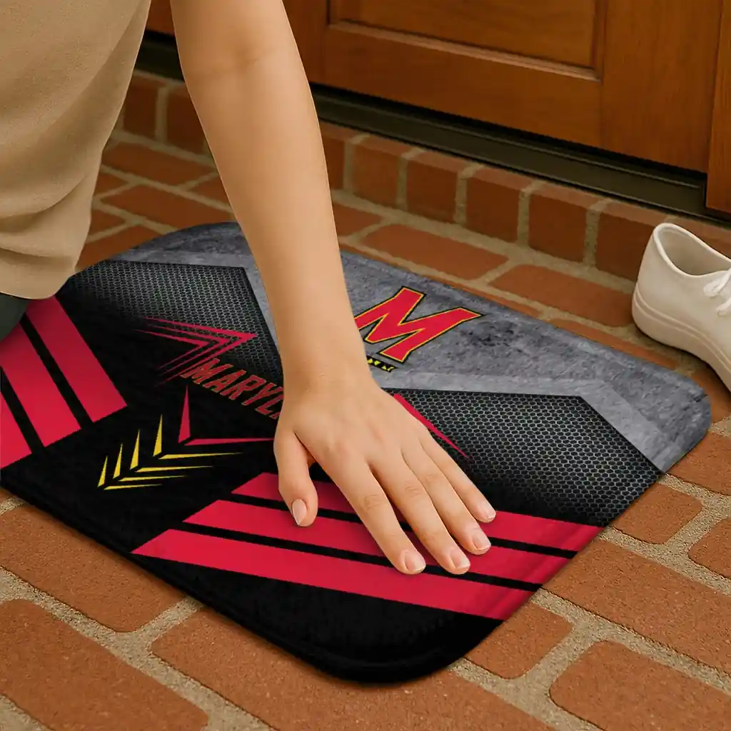 maryland-terrapins-chevron-points-red-black-doormat-premium-grade.webp