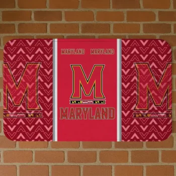 Maryland Terrapins Chevron Stack Red Doormat