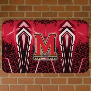 Maryland Terrapins Graphic Stripes Red Doormat