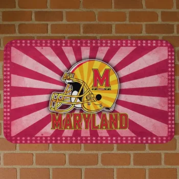 Maryland Terrapins Helmet Centerpiece Red Doormat