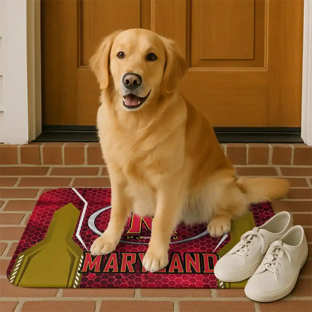 maryland-terrapins-hexagon-oval-red-doormat-high-quality.webp