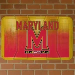 Maryland Terrapins Pixel Blur Red Doormat