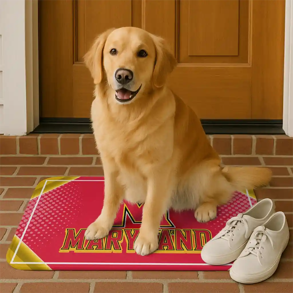 maryland-terrapins-silver-halftone-red-doormat-high-quality.webp