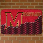 Maryland Terrapins Tribal Detailing Red Black Doormat