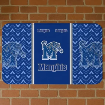 Memphis Tigers Chevron Stack Blue Doormat