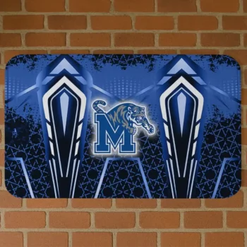 Memphis Tigers Graphic Stripes Blue Doormat