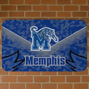 Memphis Tigers Layered Lines Blue Doormat