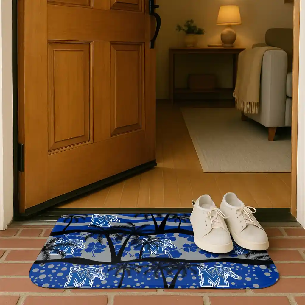 memphis-tigers-palm-silhouette-blue-black-doormat-fashion-forward.webp
