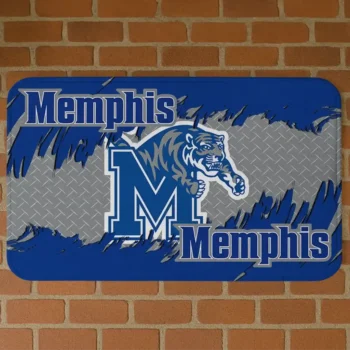Memphis Tigers Plate Rip Blue Doormat