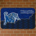Memphis Tigers Tribal Detailing Blue Black Doormat
