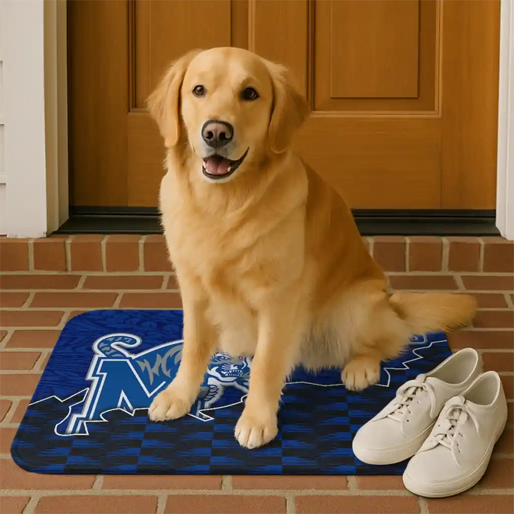 memphis-tigers-tribal-detailing-blue-black-doormat-high-quality.webp