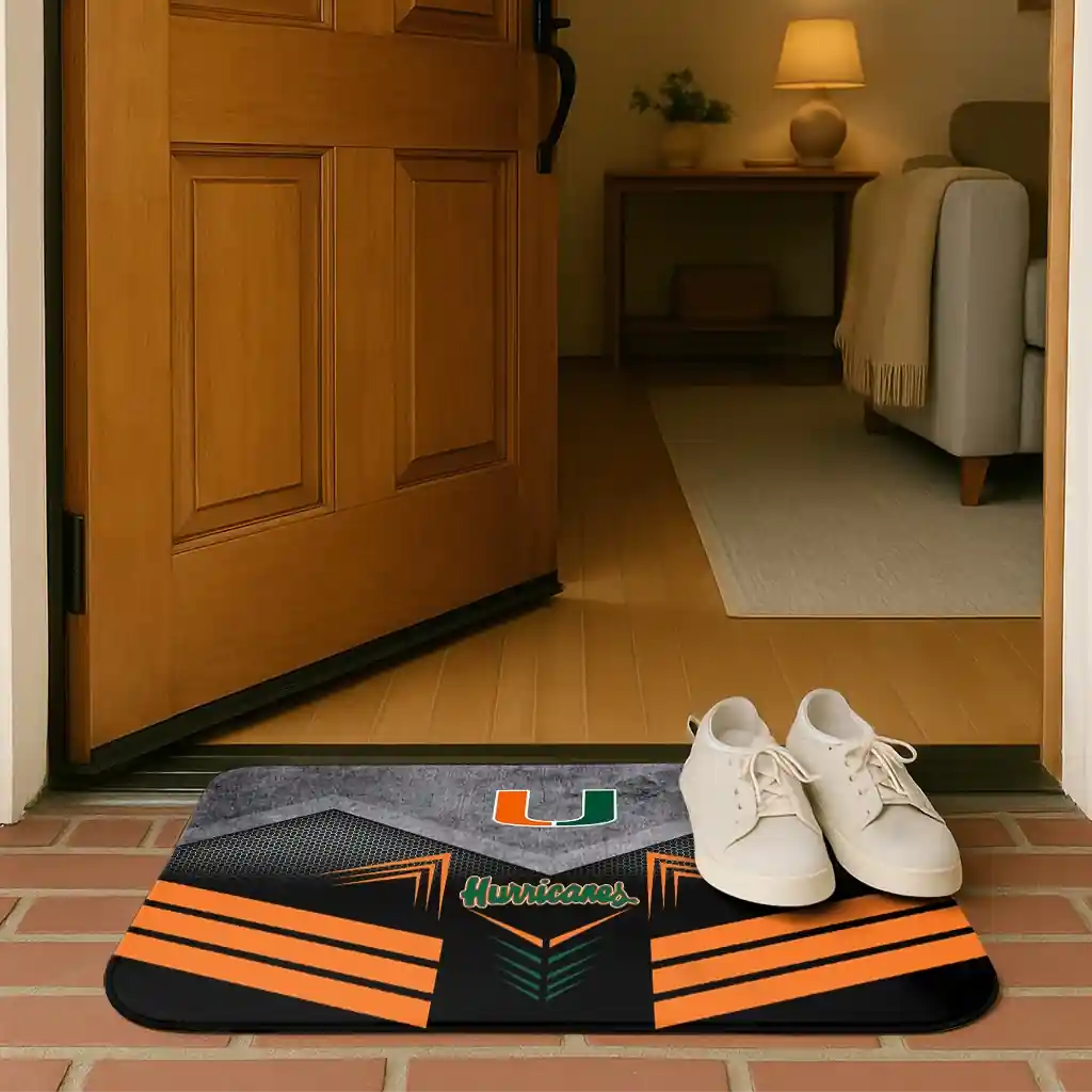 miami-hurricanes-chevron-points-orange-black-doormat-fashion-forward.webp