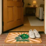 miami-hurricanes-helmet-centerpiece-orange-doormat-best-selling.webp