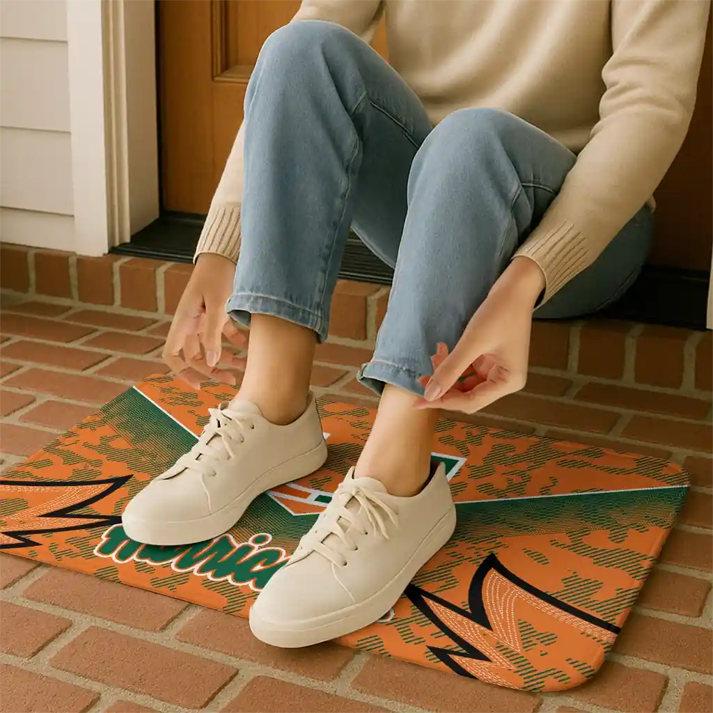miami-hurricanes-layered-lines-orange-doormat-top-rated.webp