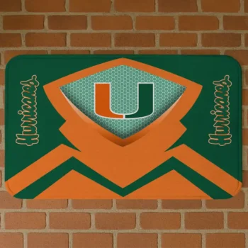 Miami Hurricanes Ninja Mesh Orange Doormat