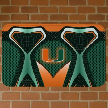 Miami Hurricanes Torso Pattern Orange Crocs Doormat