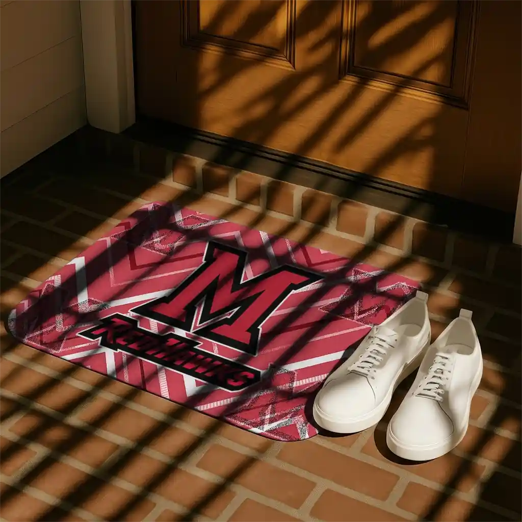 miami-redhawks-chevron-geometrics-red-doormat-trendy.webp