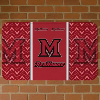 Miami RedHawks Chevron Stack Red Doormat
