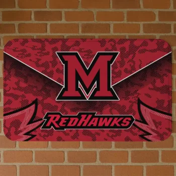 Miami RedHawks Layered Lines Red Doormat