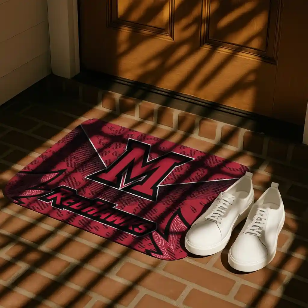 miami-redhawks-layered-lines-red-doormat-trendy.webp