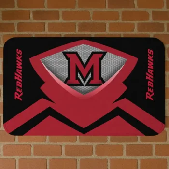Miami RedHawks Ninja Mesh Red Doormat