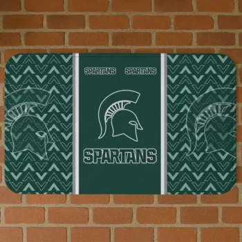 Michigan State Spartans Chevron Stack Green Doormat