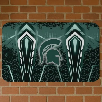 Michigan State Spartans Graphic Stripes Green Doormat