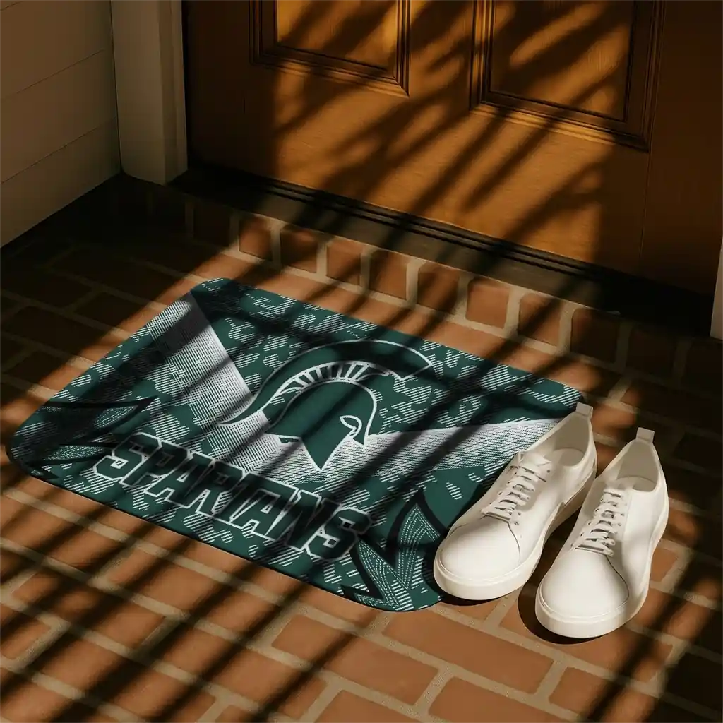 michigan-state-spartans-layered-lines-green-doormat-trendy.webp