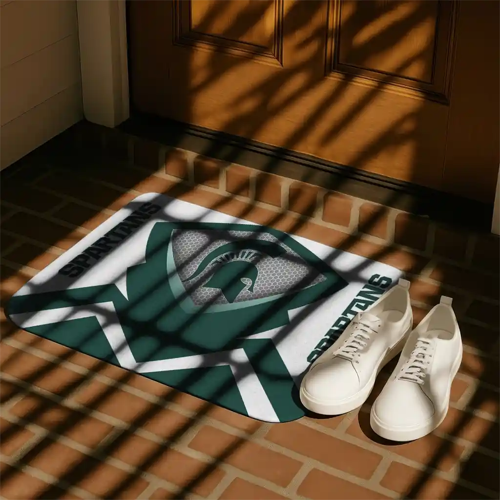 michigan-state-spartans-ninja-mesh-green-doormat-trendy.webp