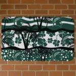 Michigan State Spartans Palm Silhouette Green Black Doormat