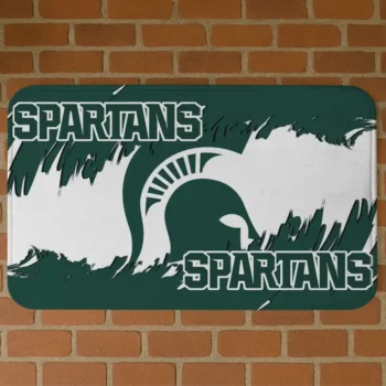Michigan State Spartans Plate Rip Green Doormat