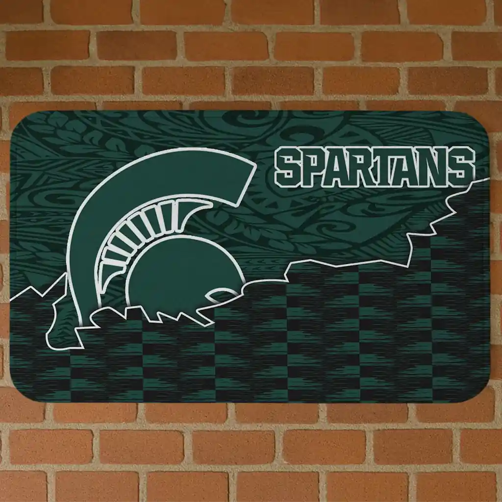 michigan-state-spartans-tribal-detailing-green-black-doormat-best-selling.webp michigan state spartans tribal detailing green black doormat best selling