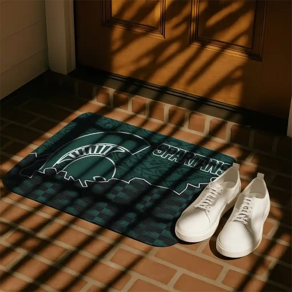 michigan-state-spartans-tribal-detailing-green-black-doormat-trendy.webp