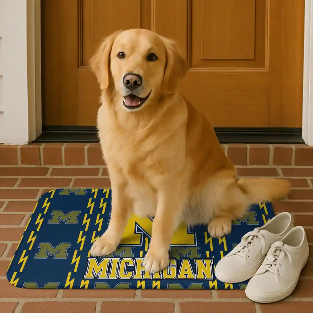 michigan-wolverines-bolt-row-blue-doormat-high-quality.webp