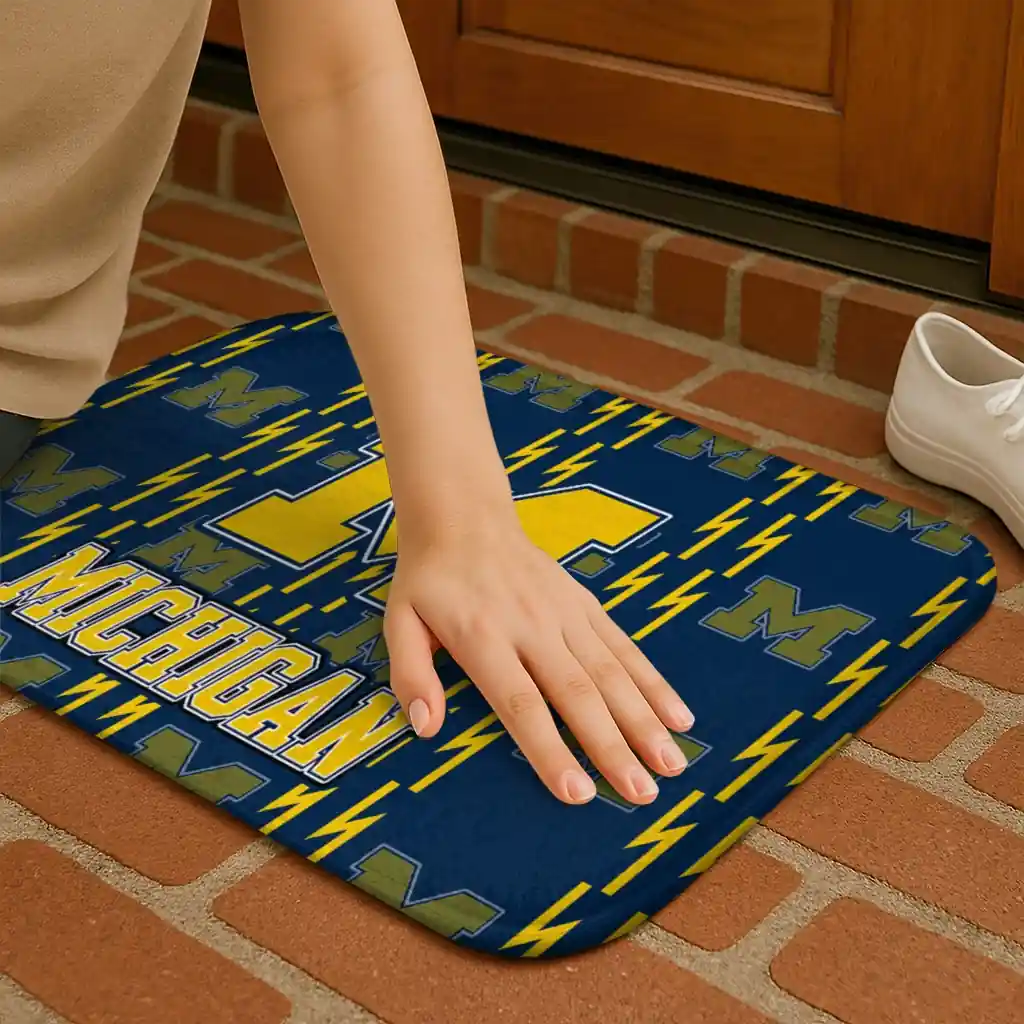michigan-wolverines-bolt-row-blue-doormat-premium-grade.webp