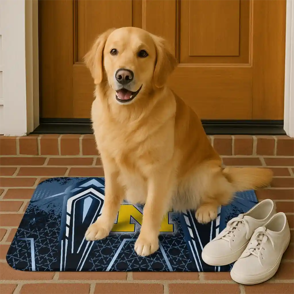 michigan-wolverines-graphic-stripes-blue-doormat-high-quality.webp