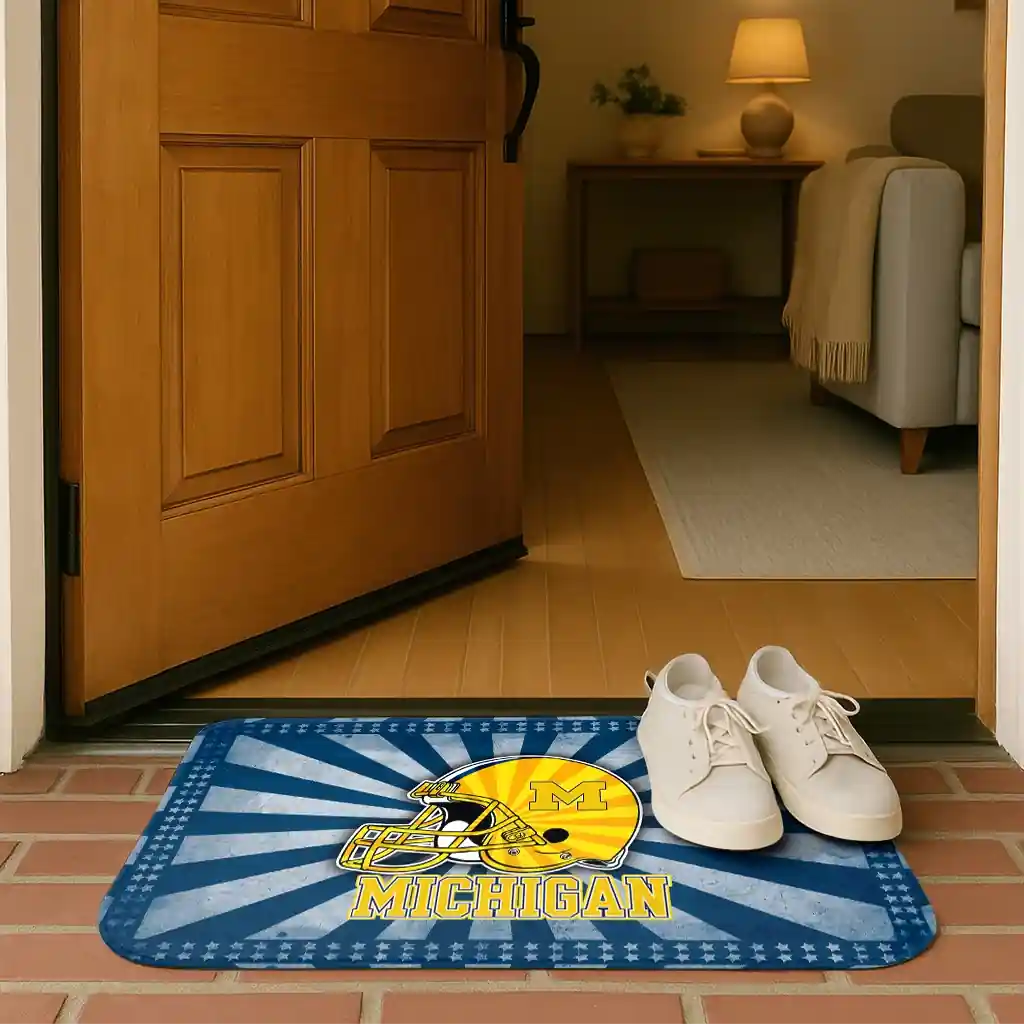 michigan-wolverines-helmet-centerpiece-blue-doormat-fashion-forward.webp
