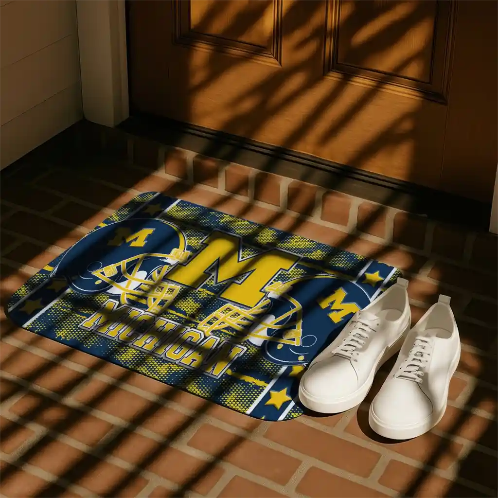 michigan-wolverines-helmet-illustration-blue-doormat-trendy.webp
