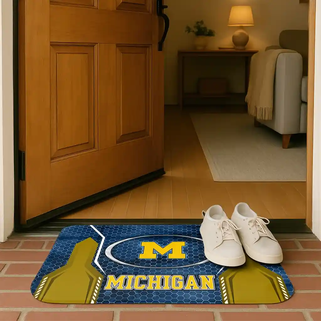 michigan-wolverines-hexagon-oval-blue-doormat-fashion-forward.webp