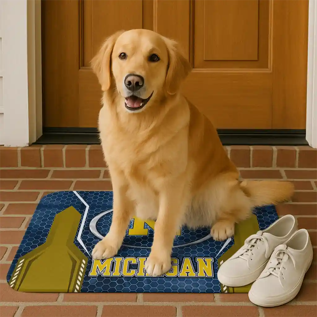 michigan-wolverines-hexagon-oval-blue-doormat-high-quality.webp