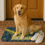 michigan-wolverines-layered-lines-blue-doormat-best-selling.webp
