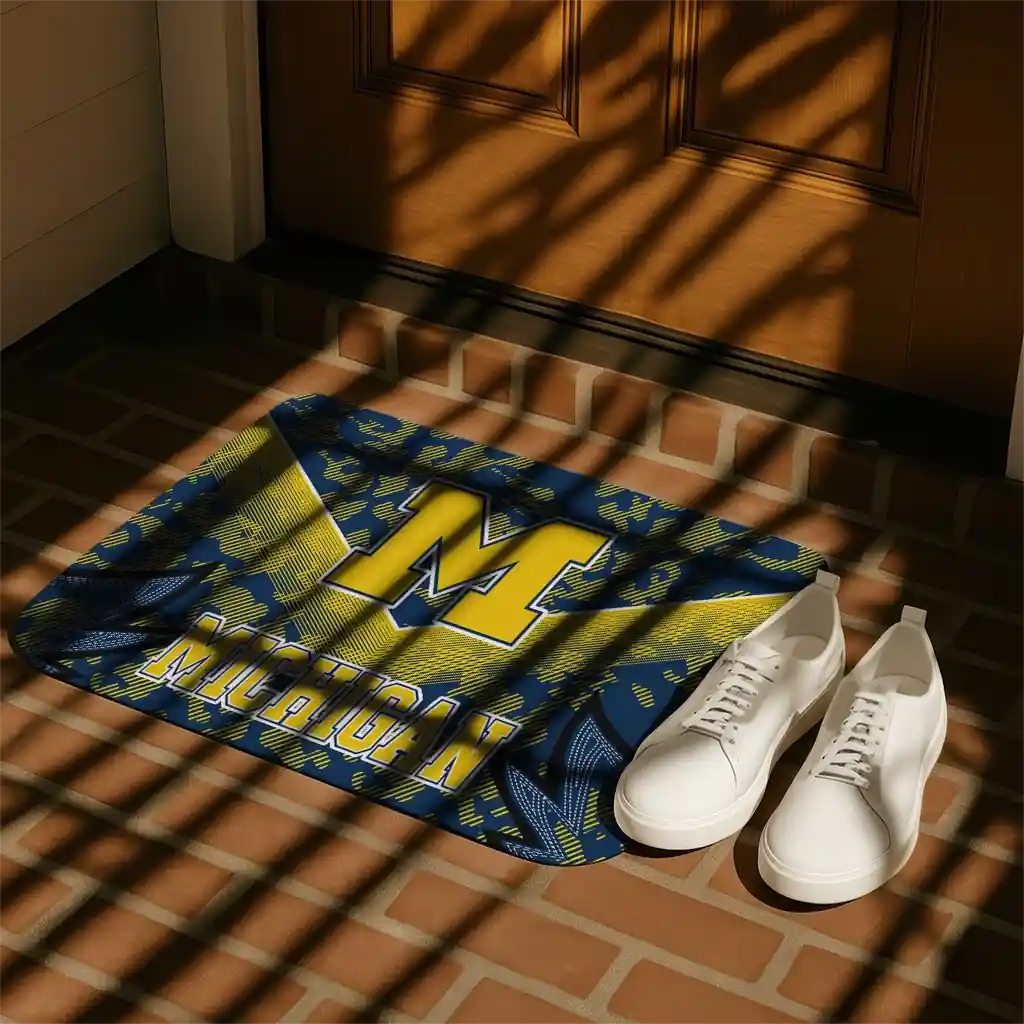 michigan-wolverines-layered-lines-blue-doormat-trendy.webp