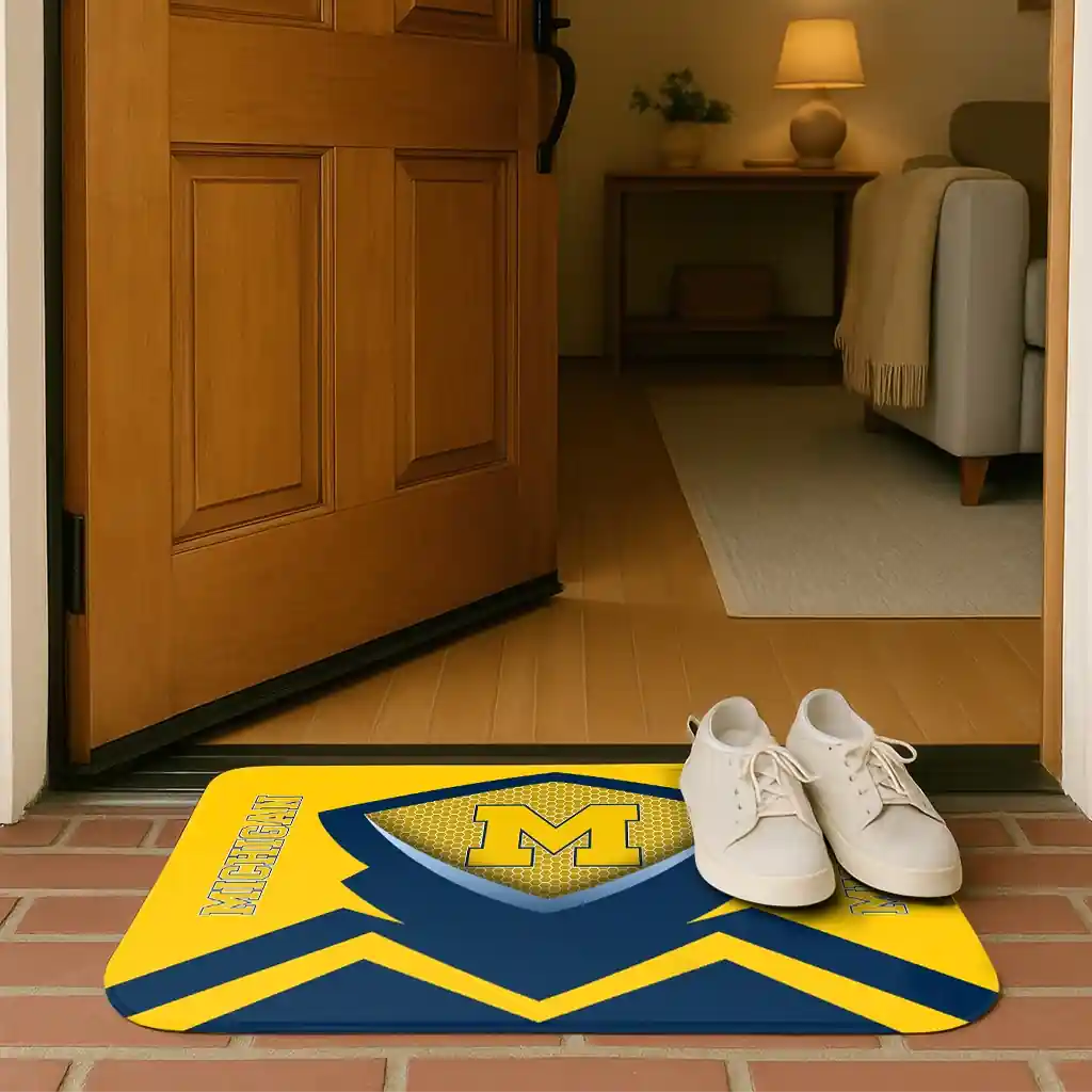 michigan-wolverines-ninja-mesh-blue-doormat-fashion-forward.webp