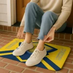 michigan-wolverines-ninja-mesh-blue-doormat-best-selling.webp