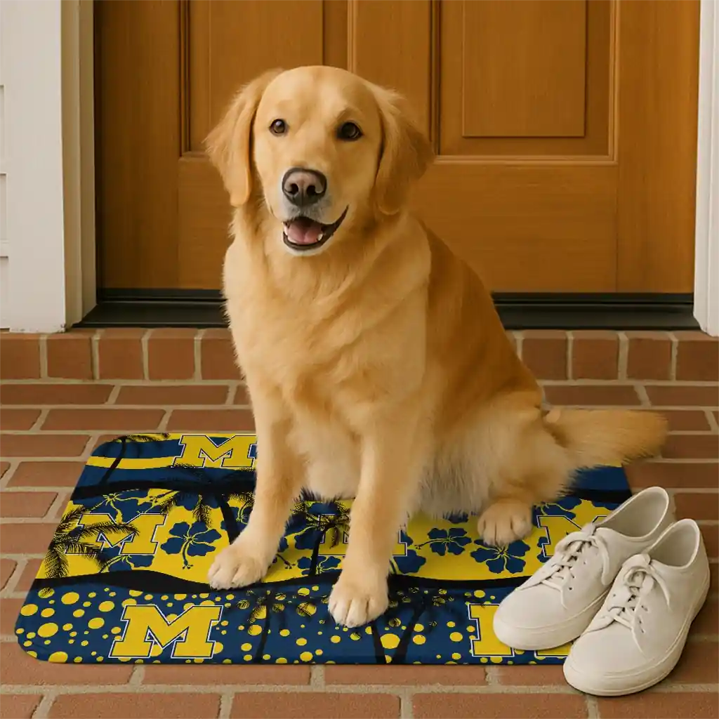 michigan-wolverines-palm-silhouette-blue-black-doormat-high-quality.webp