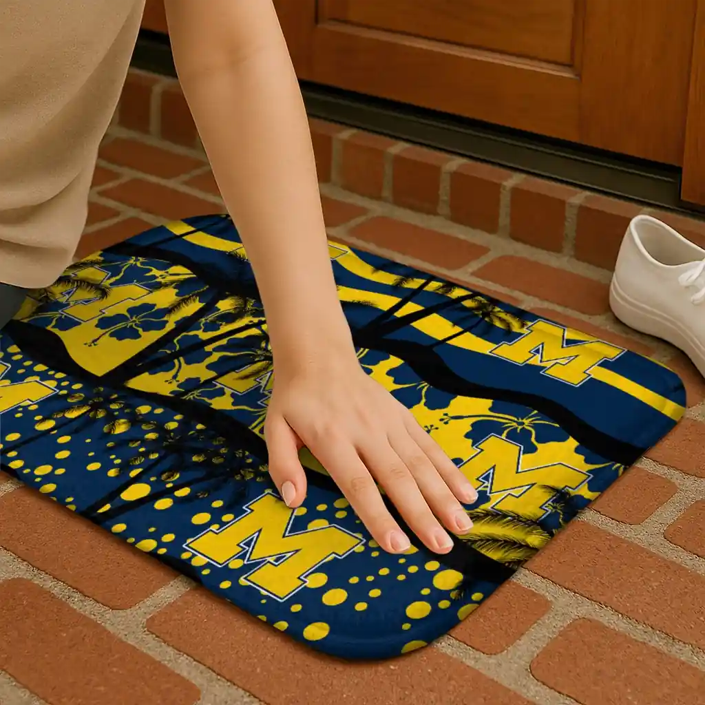 michigan-wolverines-palm-silhouette-blue-black-doormat-premium-grade.webp
