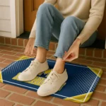 michigan-wolverines-silver-halftone-blue-doormat-best-selling.webp