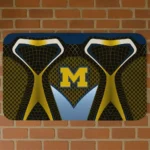 Michigan Wolverines Torso Pattern Gold Crocs Doormat