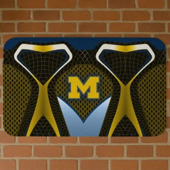 Michigan Wolverines Torso Pattern Gold Crocs Doormat