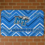 Middle Tennessee Blue Raiders Chevron Geometrics Blue Doormat
